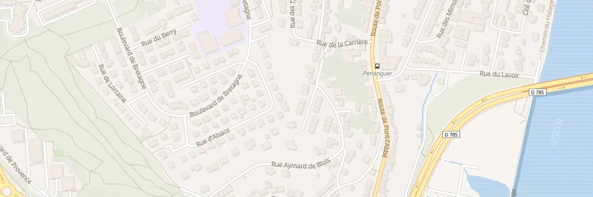 Plan du 5 Rue des Coquelicots à Quimper