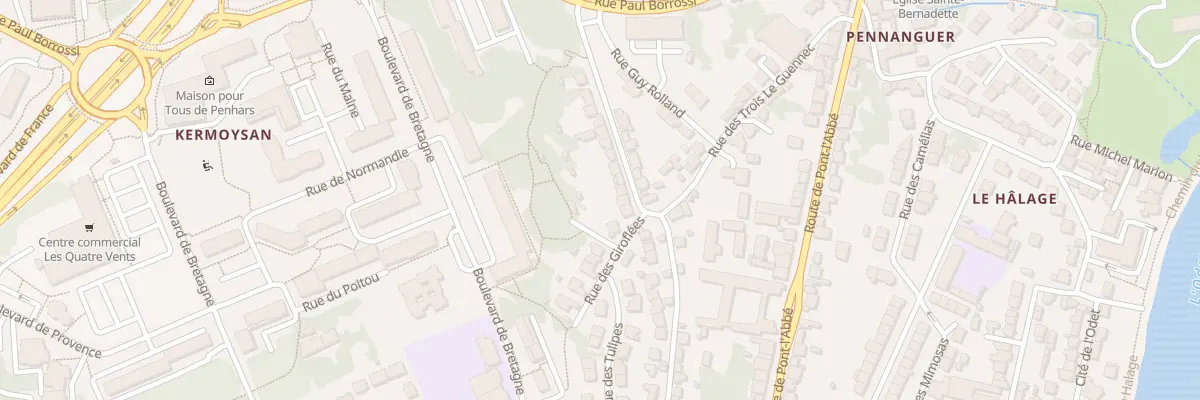 Plan du 21B Rue du Coteau de Penanguer à Quimper