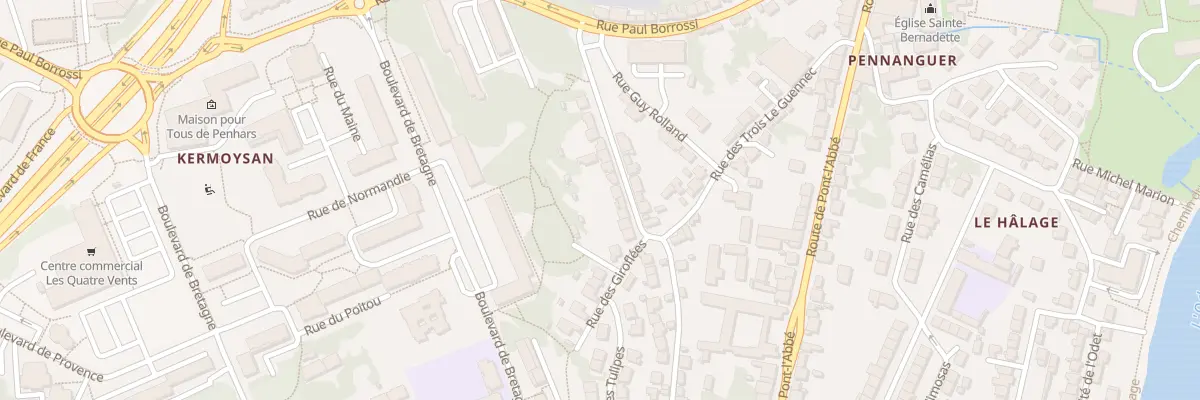 Plan du 19 Rue du Coteau de Penanguer à Quimper