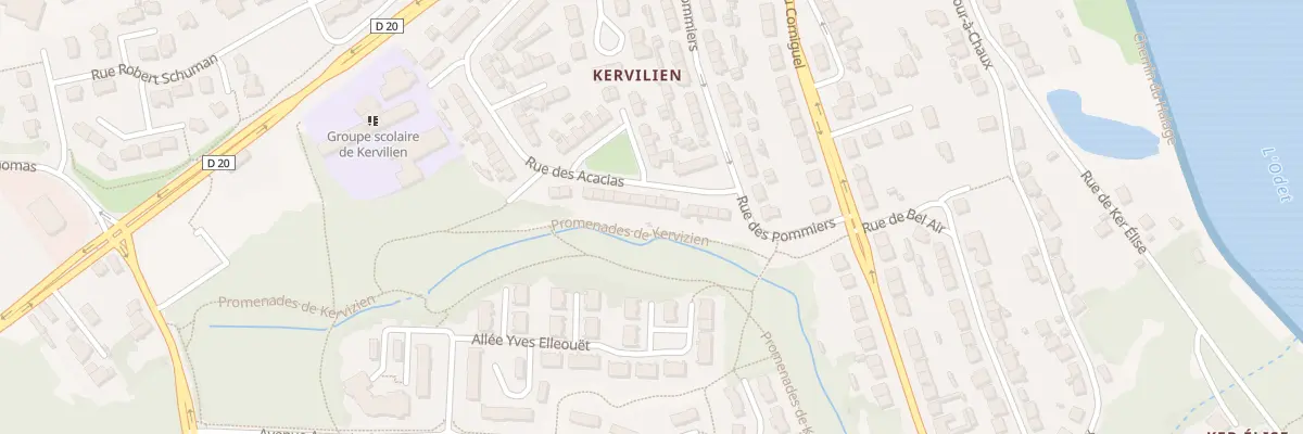 Plan du 14 Rue des Acacias à Quimper