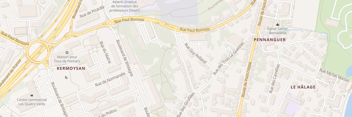 Plan du 7 Rue du Coteau de Penanguer à Quimper
