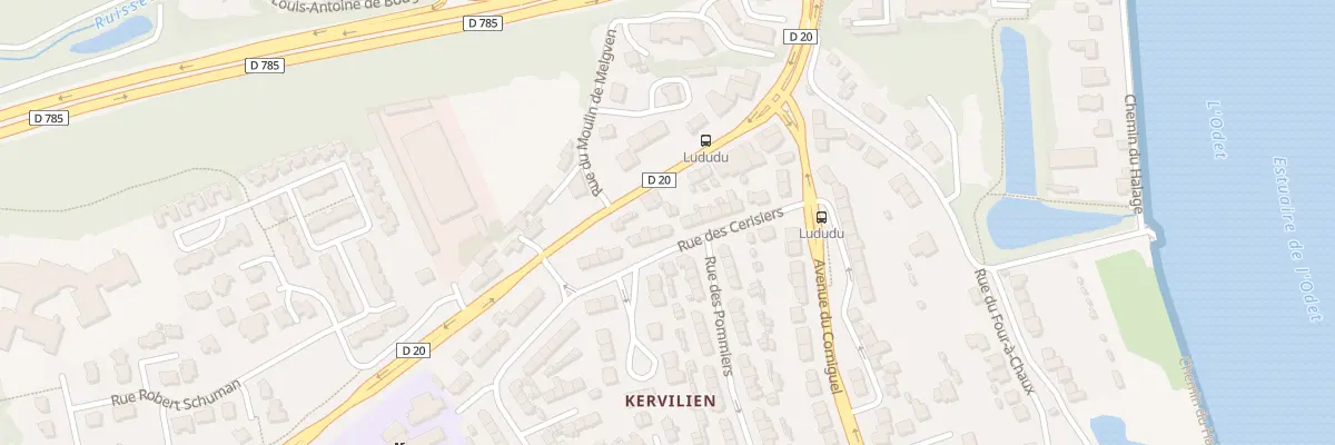 Plan du 17 Rue des Cerisiers à Quimper