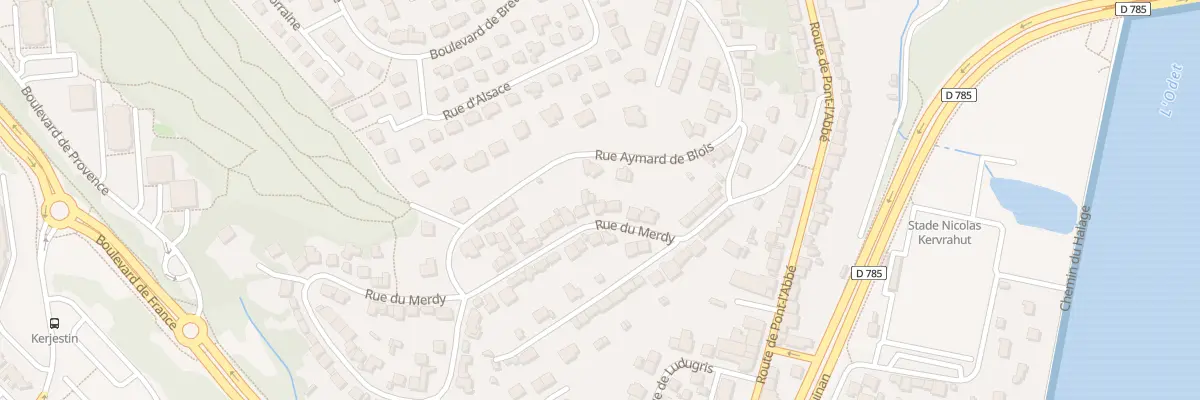Plan du 31 Rue du Merdy à Quimper