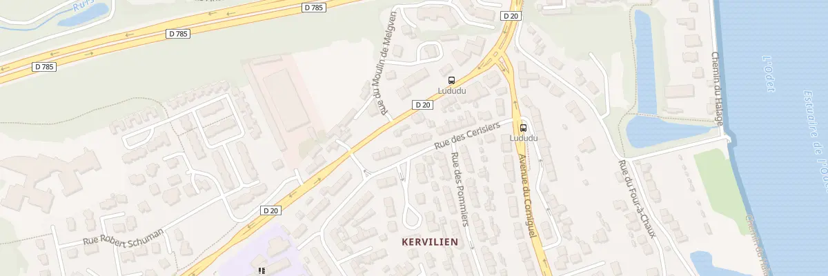 Plan du 21 Rue des Cerisiers à Quimper