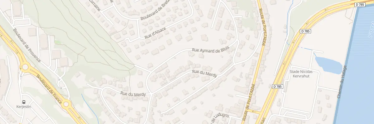 Plan du 33 Rue du Merdy à Quimper