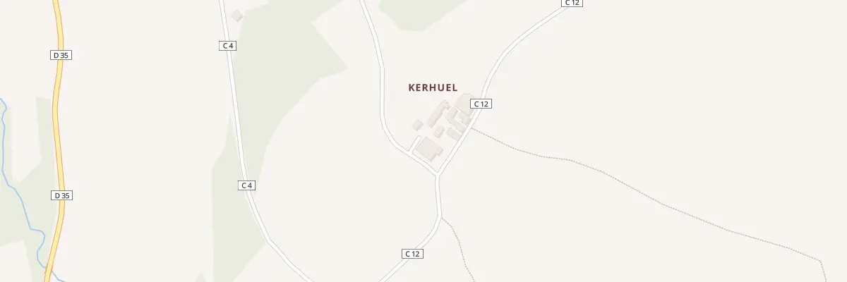 Plan du 1 Kerhuel au Tréhou