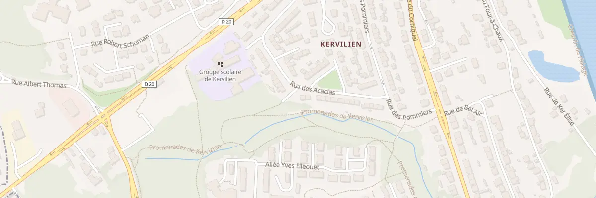 Plan du 28 Rue des Acacias à Quimper