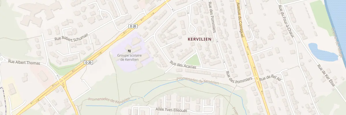 Plan du 9 Rue des Acacias à Quimper