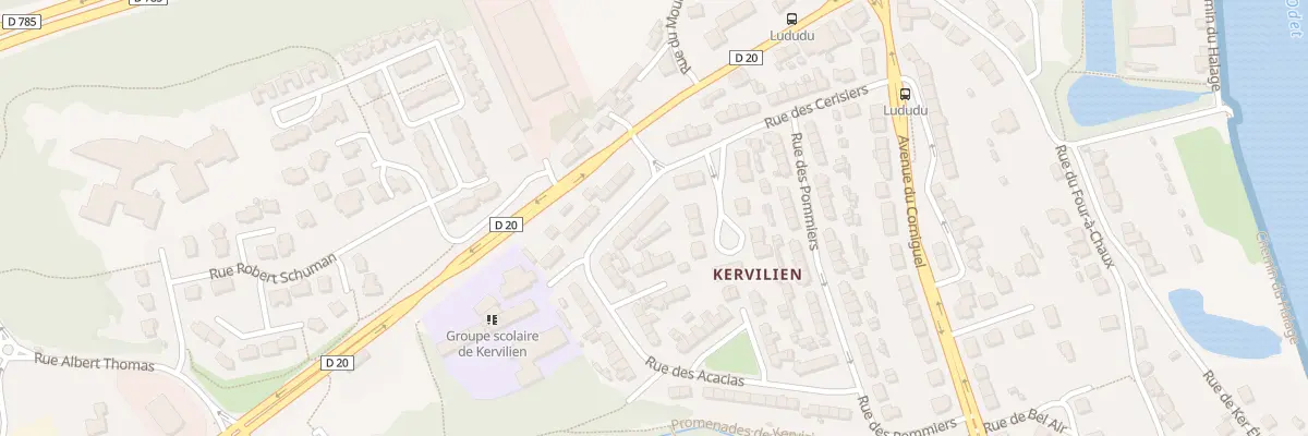Plan du 24 Rue des Cerisiers à Quimper