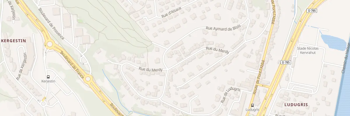 Plan du 45 Rue du Merdy à Quimper