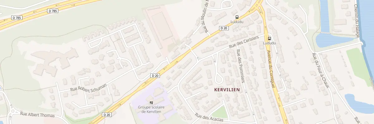 Plan du 35 Rue des Cerisiers à Quimper