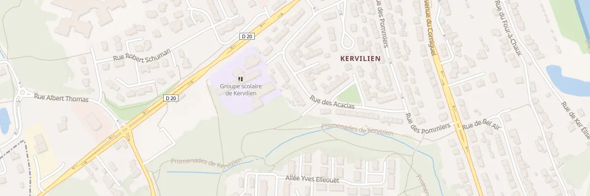 Plan du 34 Rue des Acacias à Quimper