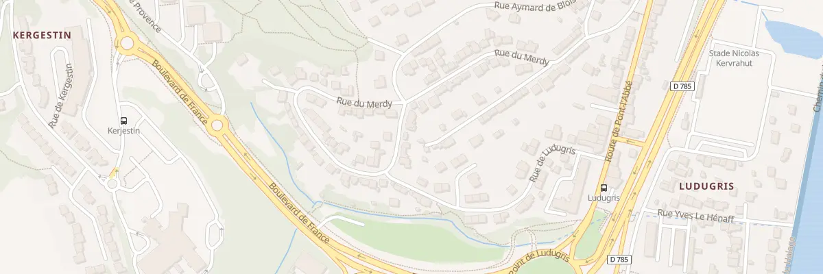Plan du 105 Rue du Merdy à Quimper