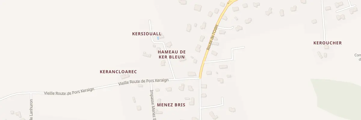Plan du 2B Vieille Route Pors Keraign à Gouesnach