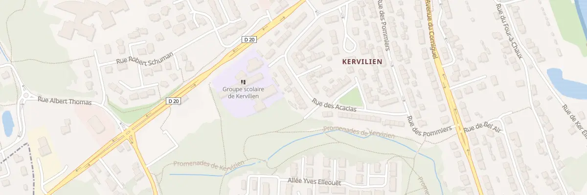 Plan du 36 Rue des Acacias à Quimper