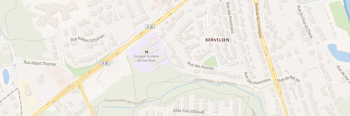Plan du 38 Rue des Acacias à Quimper