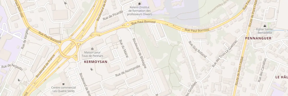 Plan du 2 Bd de Bretagne à Quimper