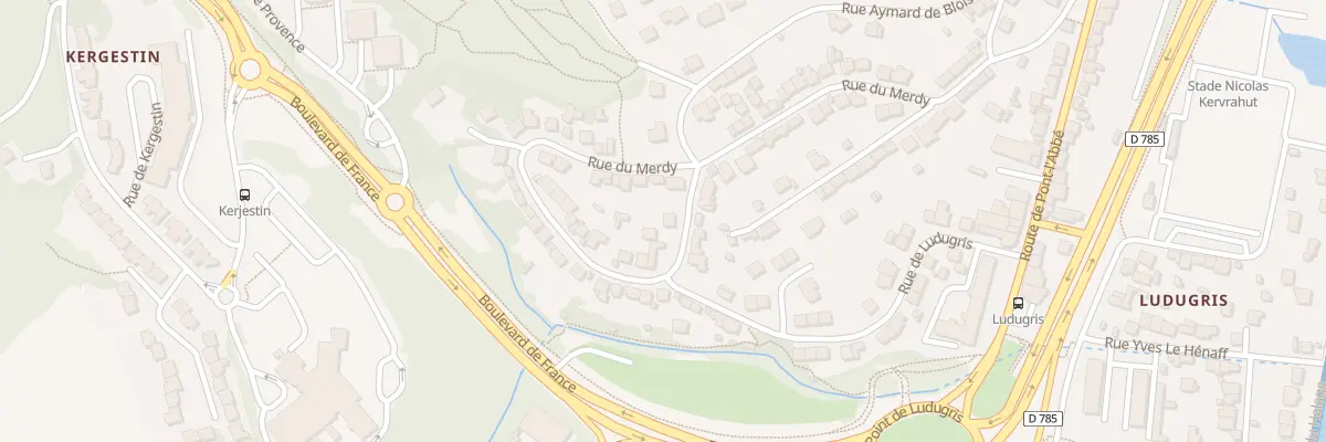 Plan du 70 Rue du Merdy à Quimper