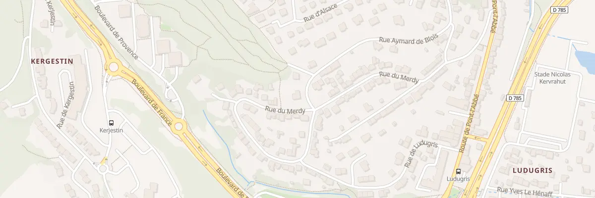 Plan du 2 Rue Aymard de Blois à Quimper