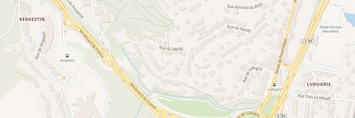 Plan du 34 Rue du Merdy à Quimper