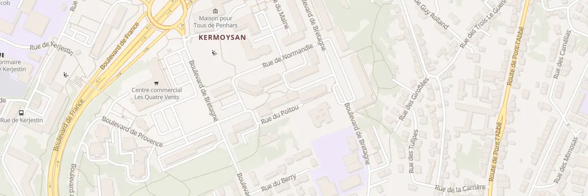 Plan du 14 Rue du Poitou à Quimper