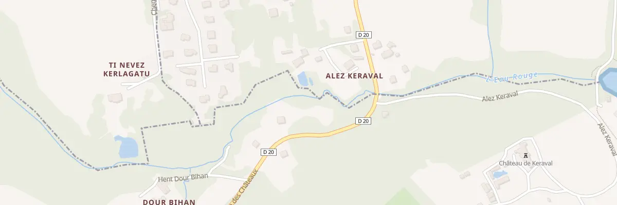 Plan du 206 Keraval à Plomelin