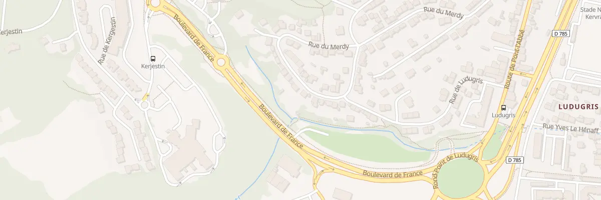 Plan du 87 Rue du Merdy à Quimper