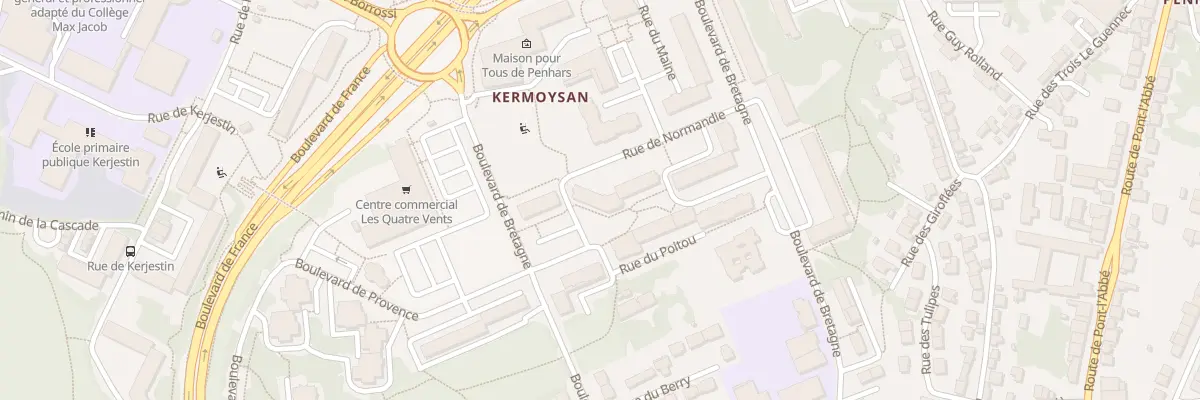 Plan du 11 Rue du Poitou à Quimper