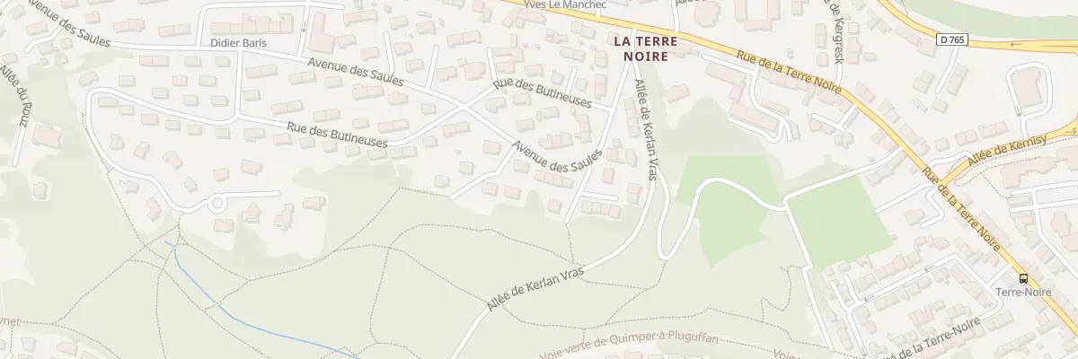 Plan du 12 Av des Saules à Quimper