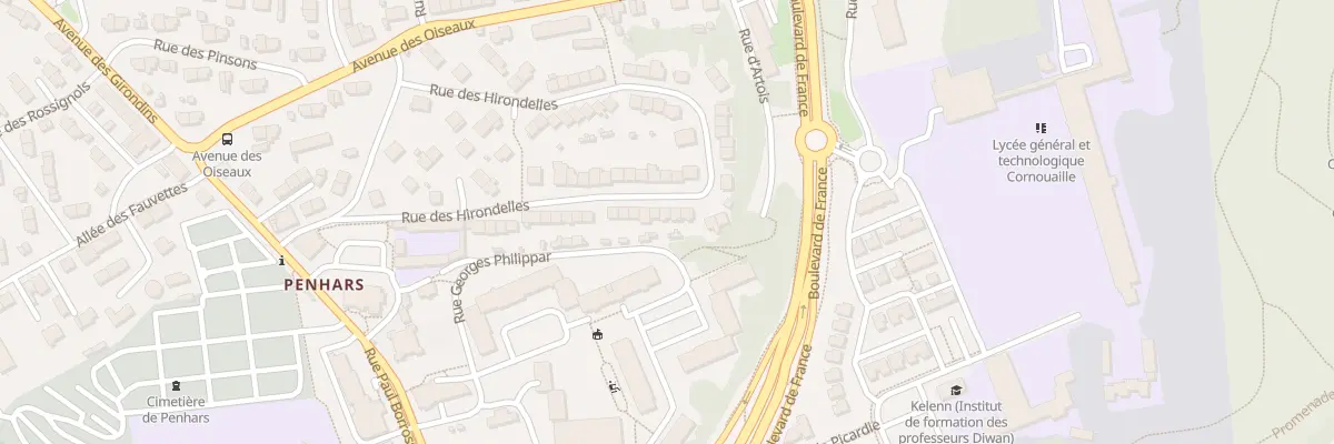 Plan du 54 Rue des Hirondelles à Quimper