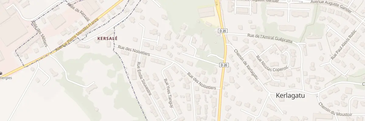 Plan du 11 Rue des Noisetiers à Quimper
