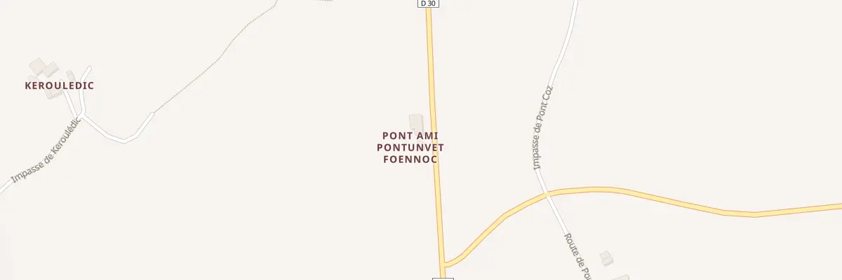 Plan du 217 Pontunvet Foennoc Pont Ami à Plougar