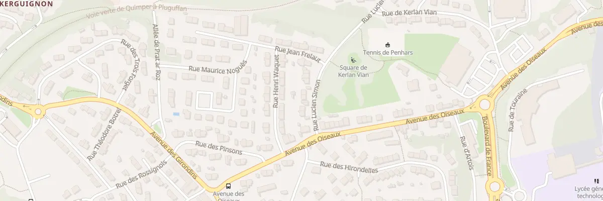 Plan du 6 Rue Lucien Simon à Quimper