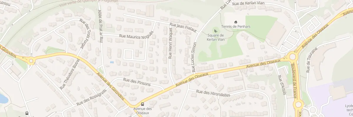 Plan du 7 Rue Henri Waquet à Quimper