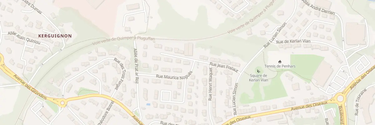 Plan du 6 Rue Jean Frelaut à Quimper
