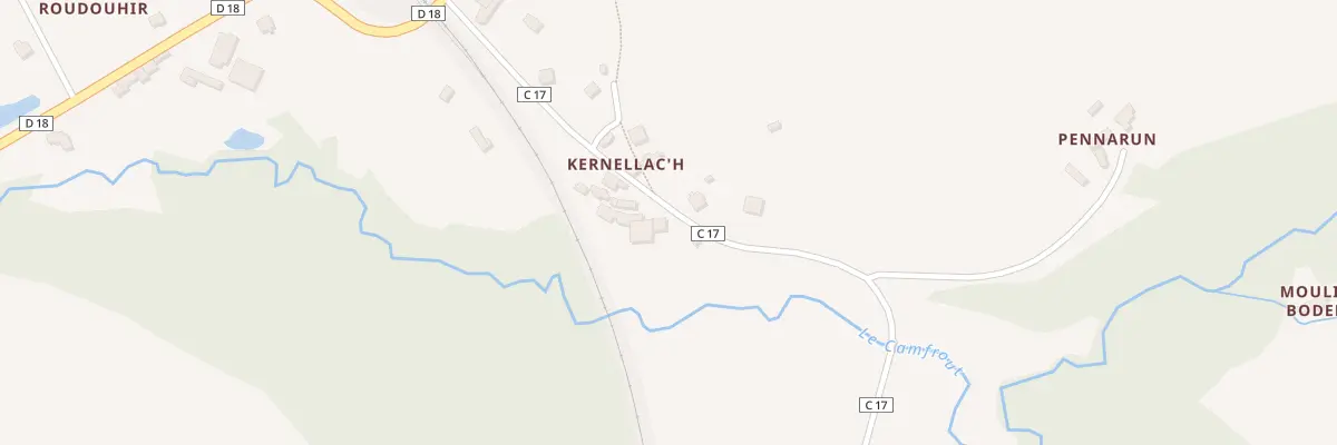 Plan du 230 Kernellac’h à Hanvec