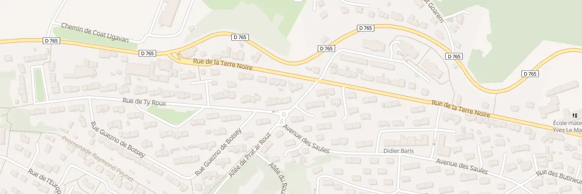 Plan du 1 Rue de Ty Roux à Quimper