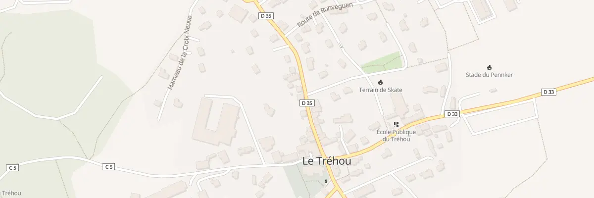 Plan du 13 Rte de la Martyre au Tréhou