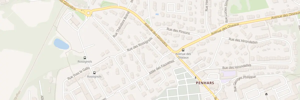 Plan du 6 Rue des Mésanges à Quimper