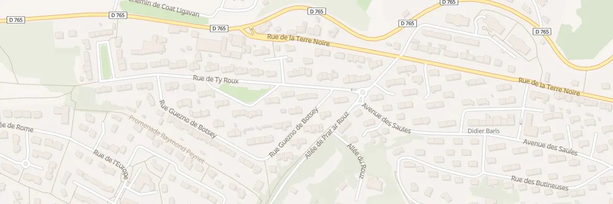 Plan du 8 Rue de Ty Roux à Quimper