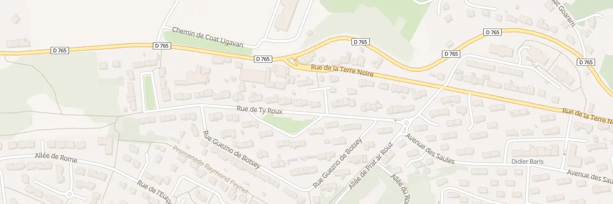 Plan du 33 Rue de Ty Roux à Quimper