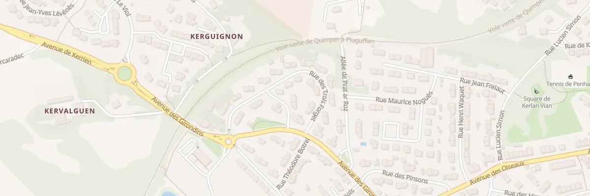 Plan du 3 Rue Andre Chevrillon à Quimper
