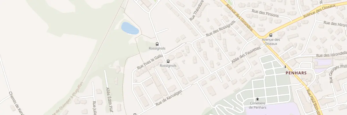 Plan du 2 Rue Marie-Josephe Broustail à Quimper