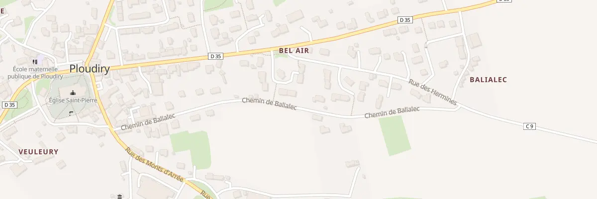 Plan du 5 Rue de Balialec Huella à Ploudiry