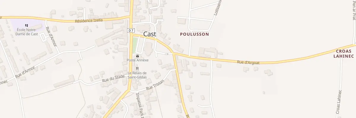 Plan du 1 Rue Gradlon à Cast