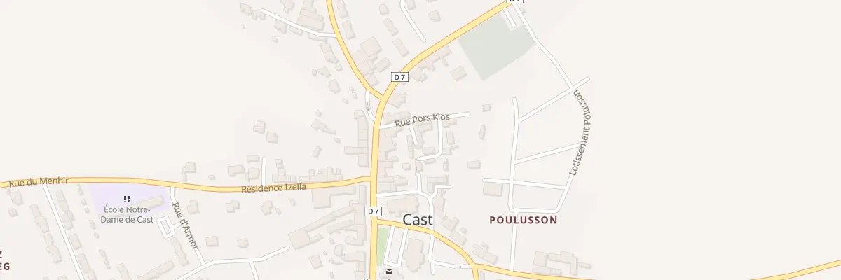 Plan du 12 Rue Pors Klos à Cast