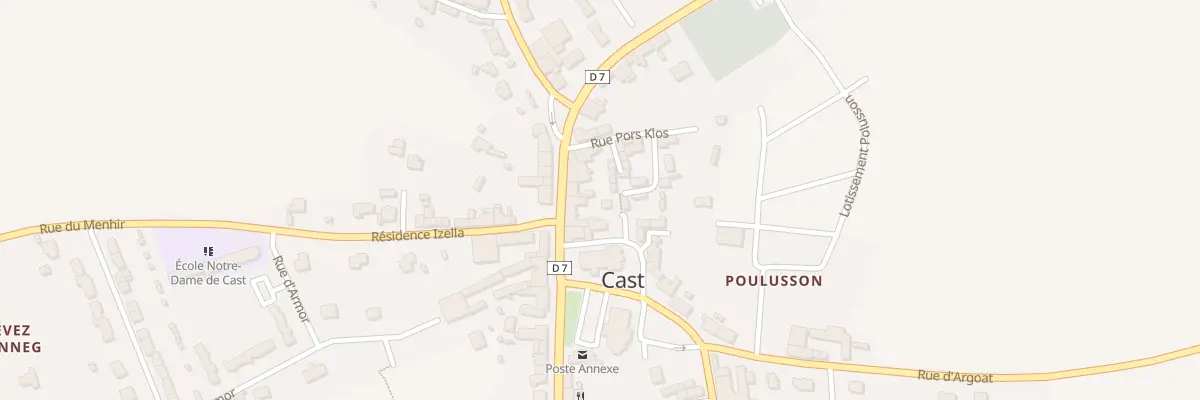 Plan du 1 Le Bourg à Cast