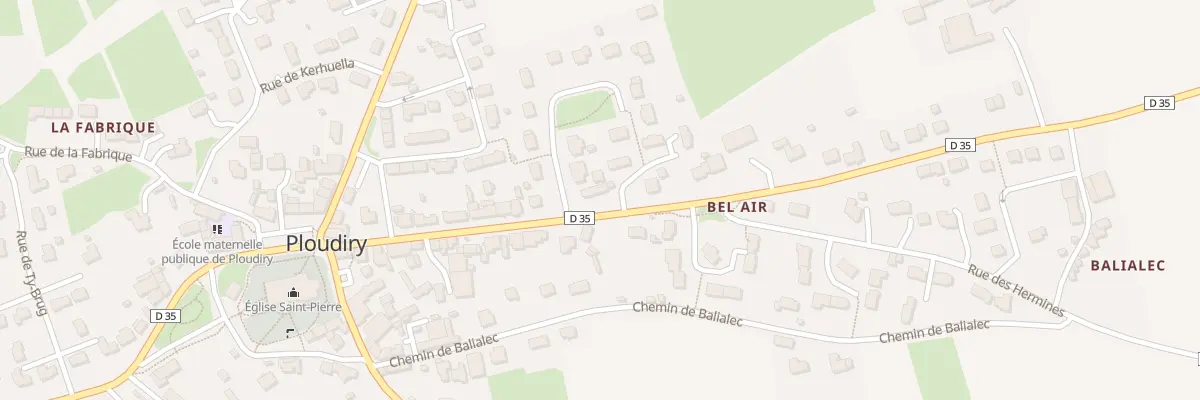 Plan du 23 Rue de Loc Eguiner à Ploudiry