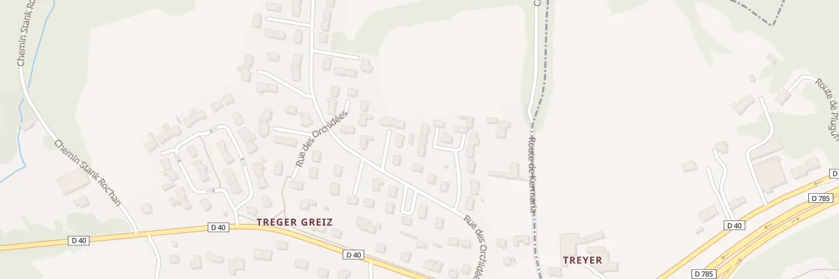 Plan du 20 Rue des Orchidées à Pluguffan