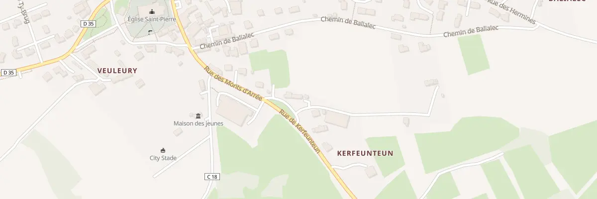 Plan du 3 Rue de Kerfeunteun à Ploudiry